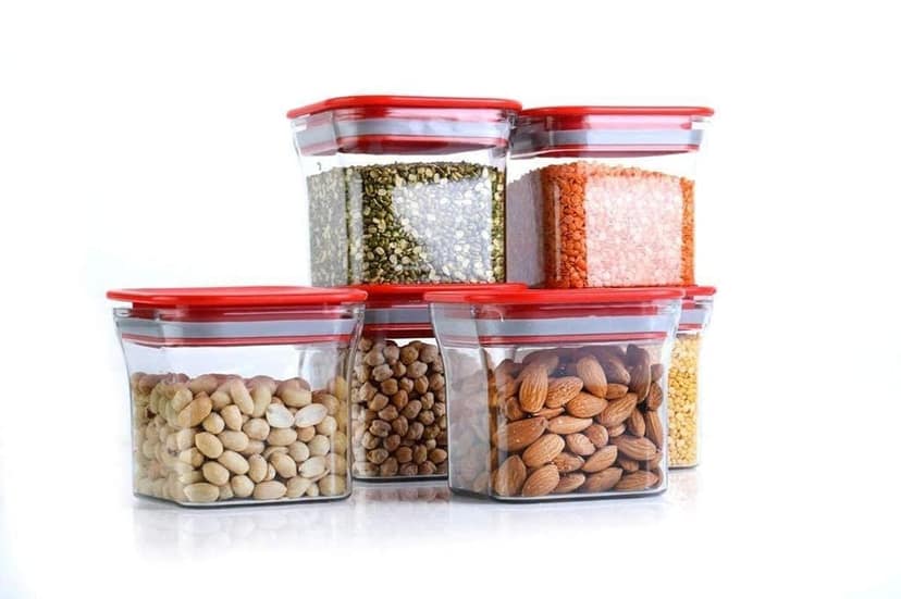 HAPPI Multipurpose Unbreakable Plastic Transparent Airtight Kitkat Masala Storage Container Jar For Kitchen Masala Box Dabba Spice, Cereal, Dry Fruits Spice Box 600 ML (Multicolor- Set of 6 Pcs) view 2
