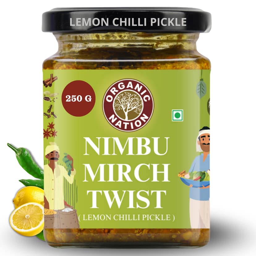 Foodsbay India Lemon & Green Chilli Pickle | 250 g
