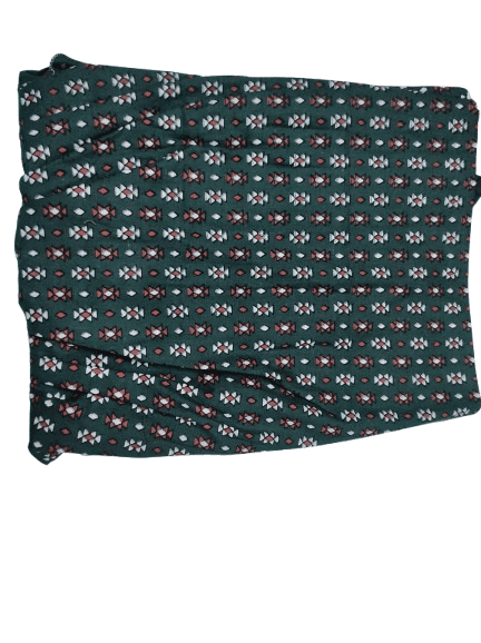 Green Cotton Printed Nighty With Frill view 2