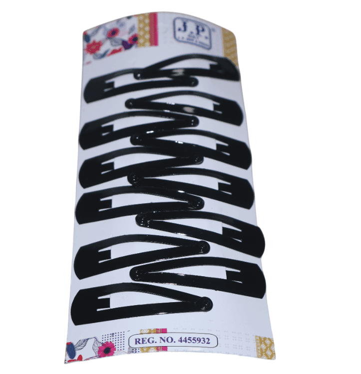 Black Hair Clips - Pack of Stylish and Durable Hair Accessories view 2