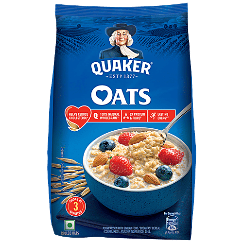 Quaker Oats - Natural Wholegrain, Nutritious Breakfast Cereals, Dalia Porridge, Easy To Cook, 400 g Pouch
