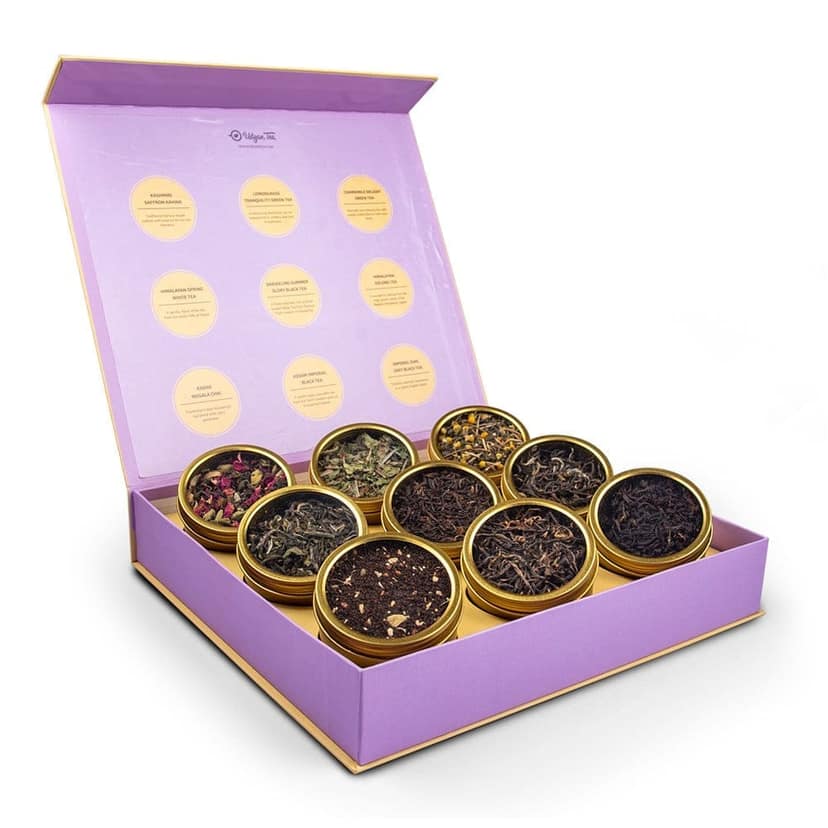 Udyan Tea Melange Assorted Tea Gift Box | 6 Premium Tea Varieties in Sampler Gift Pack view 2
