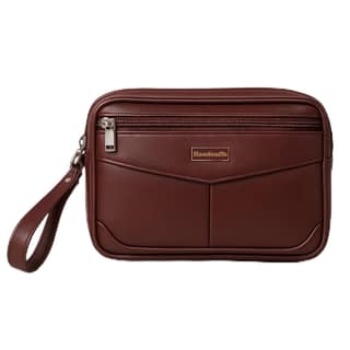 Handcuffs Toiletry Bag for Men | Travel Essentials Kit | Grooming Handbag | Toiletries Shaving Kit | Cosmetics Accessories Pouch | Multipurpose Organizer Bag for Daily Use (Brown) Handcuffs Toiletry Bag for Men | Travel Essentials Kit | Grooming Handbag