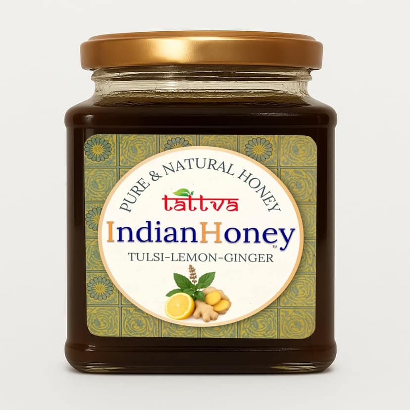 IndianHoney Ayurvedic & StressRelief Tulsi Infused Honey, Wild Forest Honey, & Himalayan Multiflora Triple Combo Pack (500gm + 2x230gm) view 2