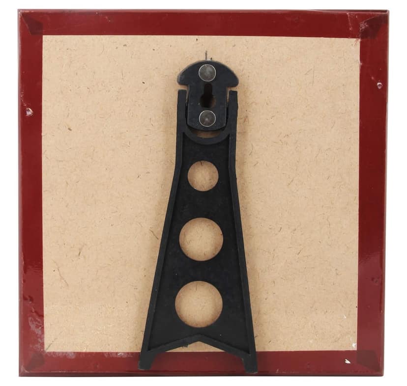 Poompuhar Metal Double Parrot Tanjore Painting, Multicolour, Birds, 7 x 0.5 x 7 inch view 2