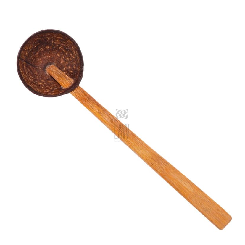 Coconut Shell Ladles (Large) – Set of 3 Wooden Spoons (Made with coconut shell and coconut wood) view 2