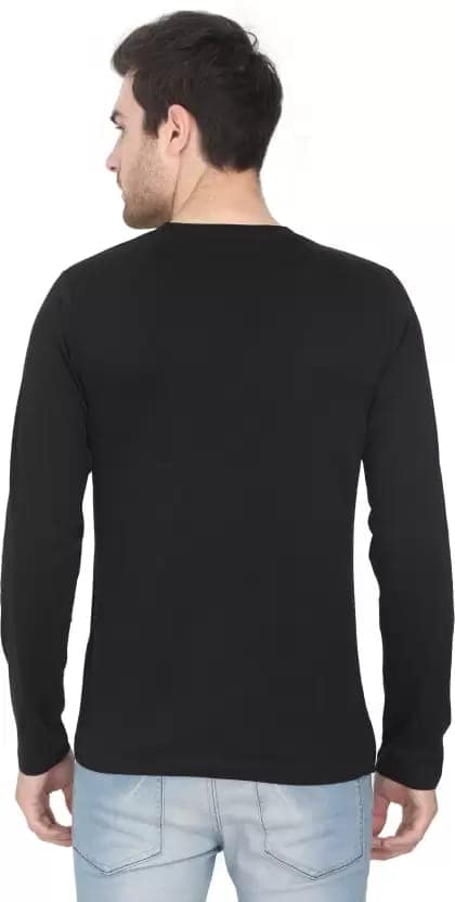 Pack of 2 Men Solid Round Neck Pure Cotton Black, Red T-Shirt view 2
