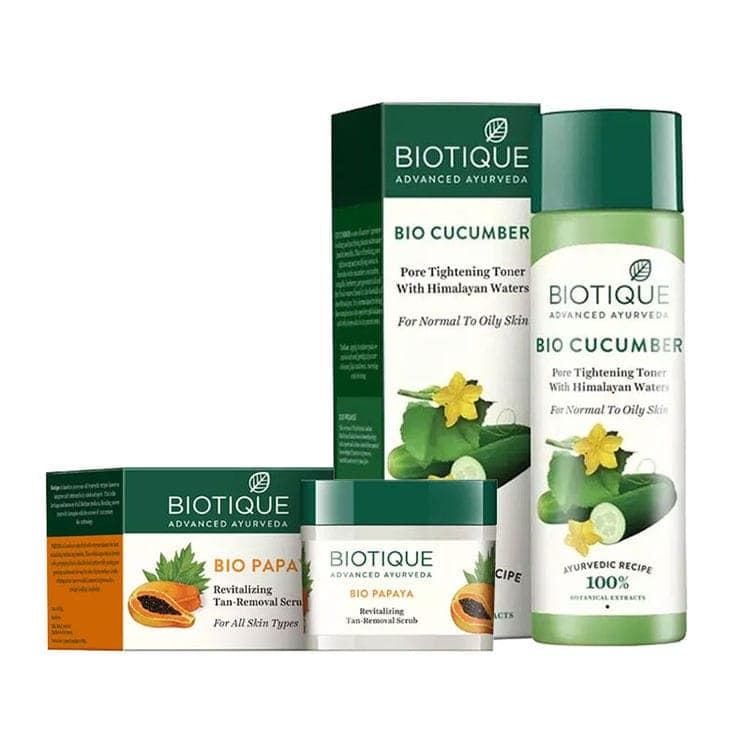 Biotique Bio Daily Skincare Duo (Scrub 75 gm & Toner 120 ml)