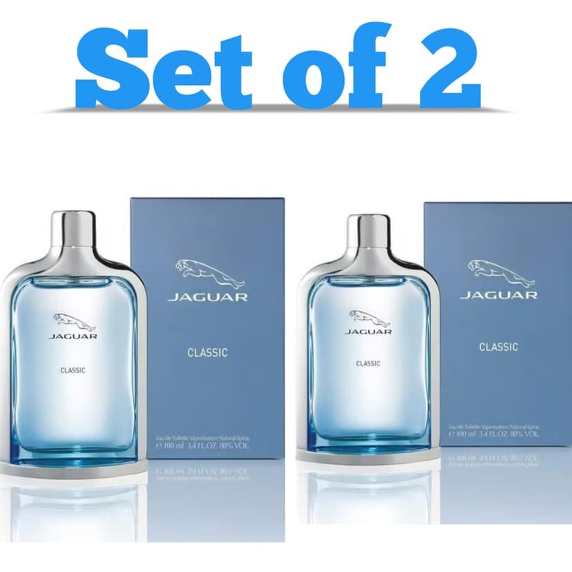 Jaguar Classic Blue Eau De Toilette (100ml) – Masculine Floral Fragrance for the Modern Man Set of 2