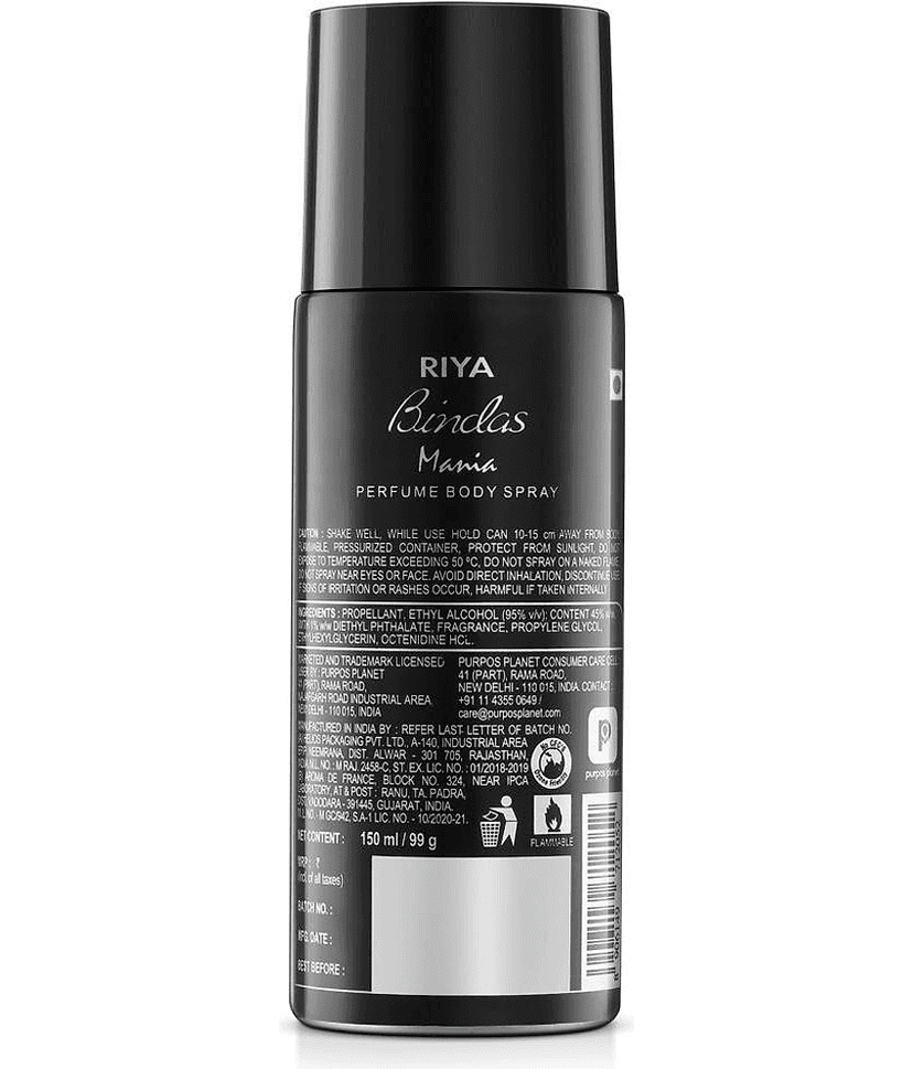 Riya Bindas Deodorant Spray & Perfume For Men 450 ( Pack of 3 ) view 2