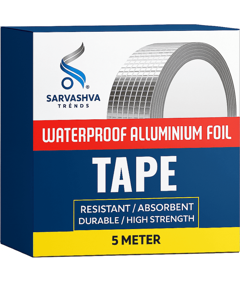 Leakage Repair Waterproof Tape for Pipe Leakage Roof Water Leakage Solution (5 Meter), Waterproof Leakage Repair Adhesive Aluminium Foil Butyl Tape for Pipe Roof, roof leakage tape, Adhesive Tape, Leakage Repair Tape, Waterproof Leakage Repair tape