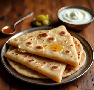 Plain Paratha (3 pieces, triangle-shaped)