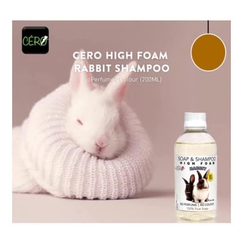 CERO ® High Foam Shampoo for Rabbit, NO Perfume | NO Colour, 100% Pure Soap (200ml) view 2