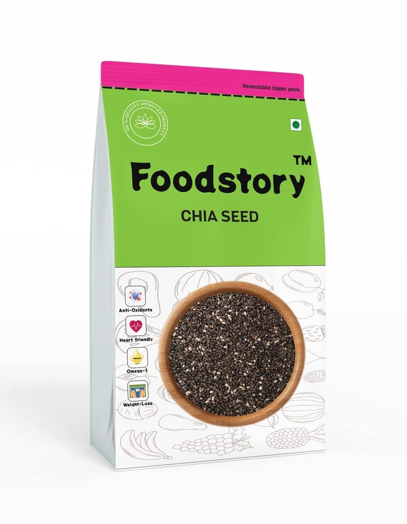 Foodstory Chia seed Raw |Natural | Keto diet | Fibre and anti oxidants.