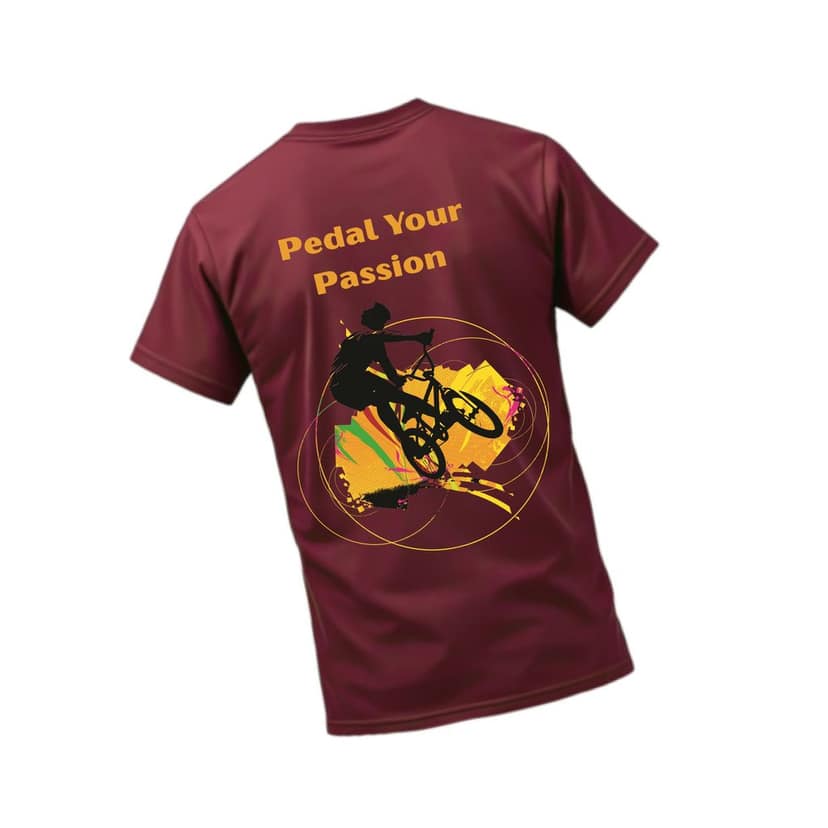 Trishoolin Sports Theme T-Shirt | Design 10386MB | Cotton Regular Fit | Crew Neck / Round Neck Half Sleeve | Pack of 1 view 2