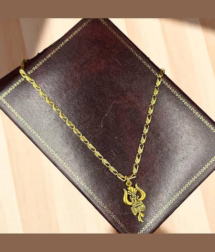 AKLINA Maroon Religious Pendant With Chain ( Pack of 2 ) view 2