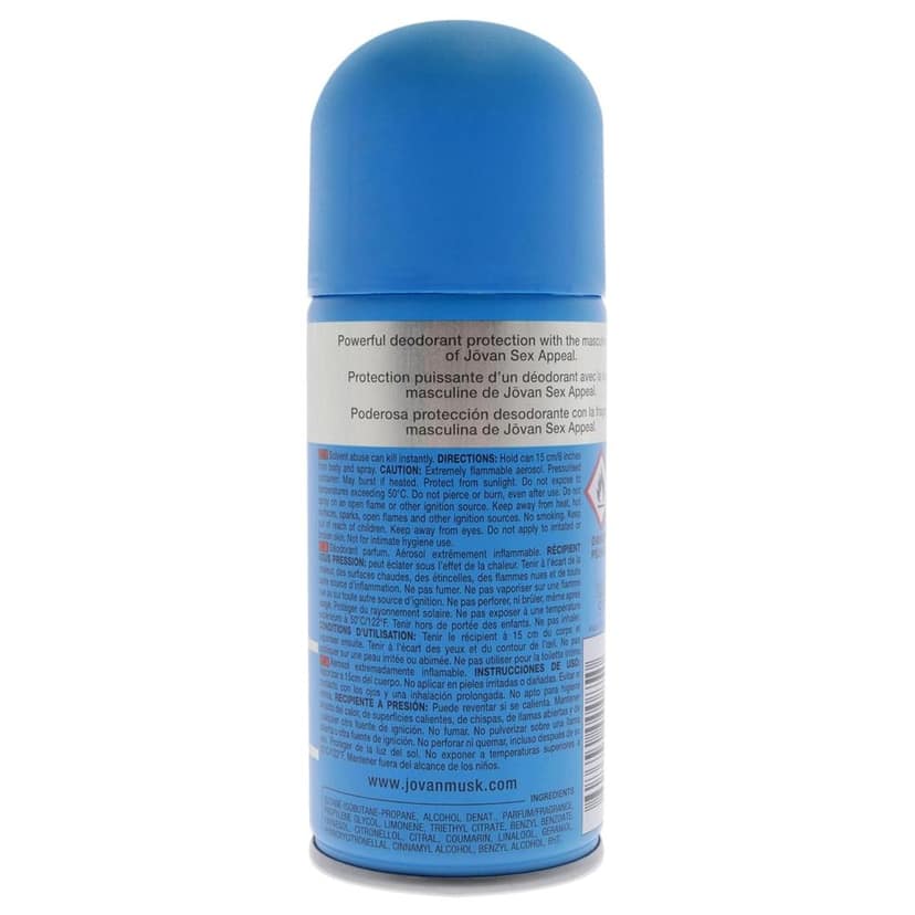 Jovan Sex Appeal Deodorant Spray For Men 150ml – Classic Masculine Long-Lasting Body Spray view 2