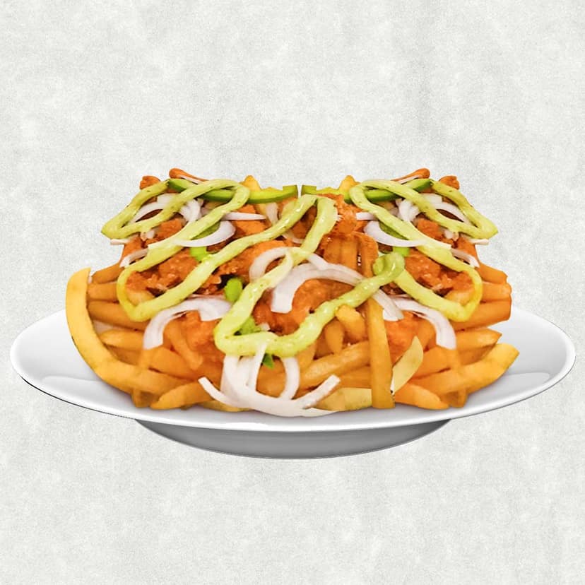 French fries + chicken tikka