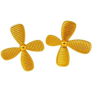 kimti 18k Gold Plated Bling Blogger Bow Anti Tarnish Earring