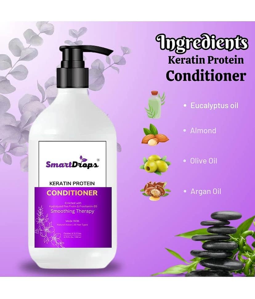 Keratin Conditioner And Shampoo Combo For Smooth And silky Hair Moisturising Hair Growth Anti-Hair Fall Shiny Hair view 2