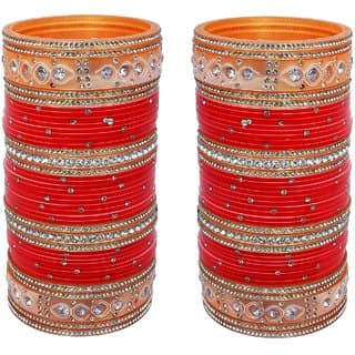 Maroon Bridal Punjabi Choora, Wedding Chudas