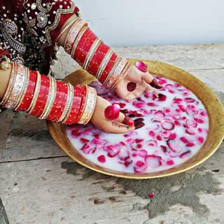 Maroon Bridal Punjabi Choora, Wedding Chudas view 2