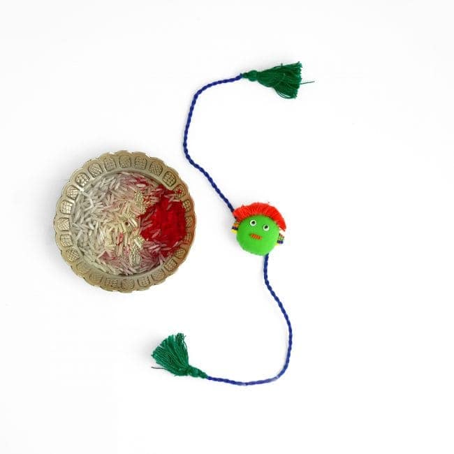 Tribes India Handmade Funny Face Multicolor Rakhi