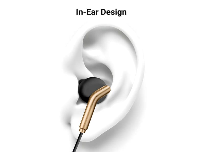 Zebronics BRO C 3.5mm Wired Earphones - Black + Gold view 2