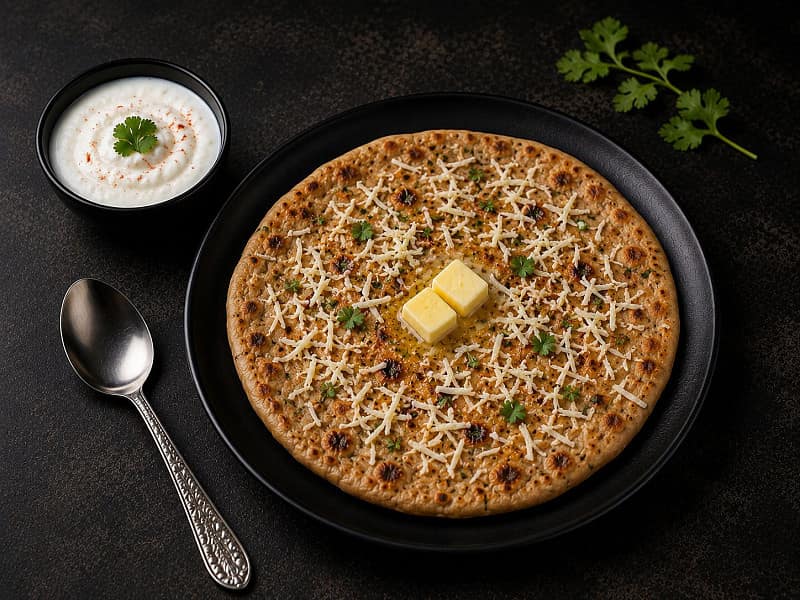 Cheese aloo paratha