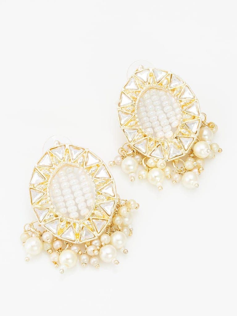 Morison Golden Floral Earrings Nature-Inspired Elegance view 2