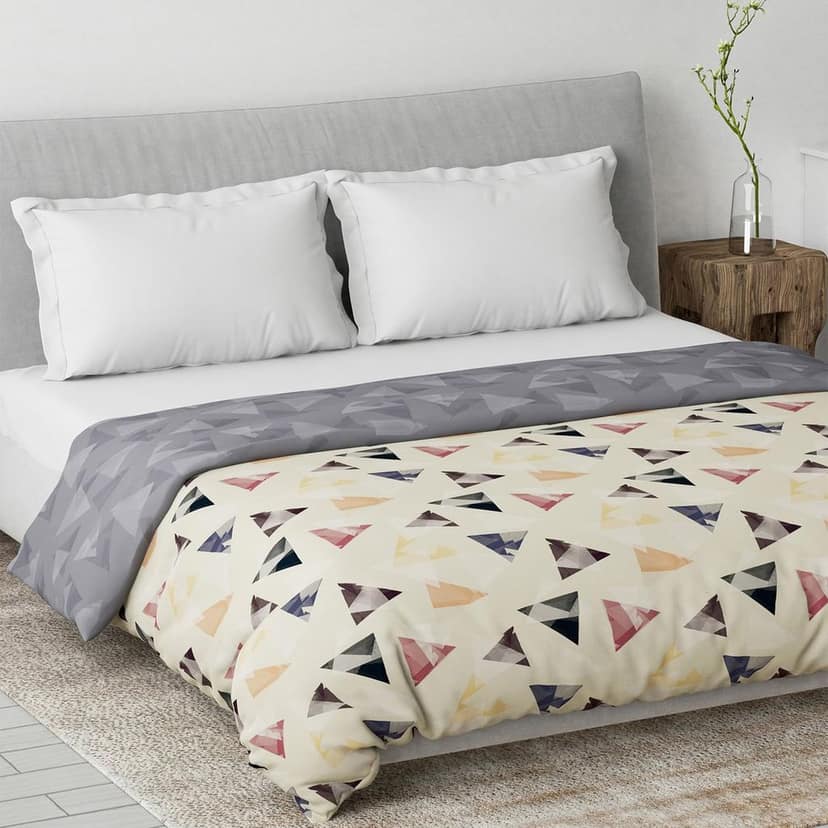 DDECOR - Primary Collection 100% Cotton Geometric Pattern VOIL Queen Dohar |229 CM X 254 CM| - Purple view 2
