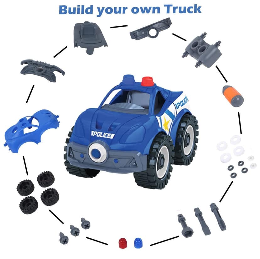 Mighty Machines Buildables - Patrol Car For Kids 3 Years and Above view 2