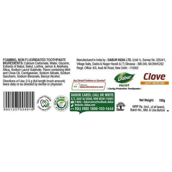 Dabur Clove Cavity Protection Toothpaste, 100 gm view 2