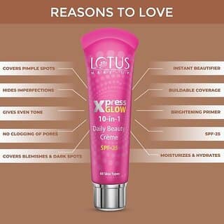 Lotus Make-Up Xpressglow Daily Beauty Creme Bright Angel 30G(Pack Of 2) Foundation (Pink, 60 G) view 2