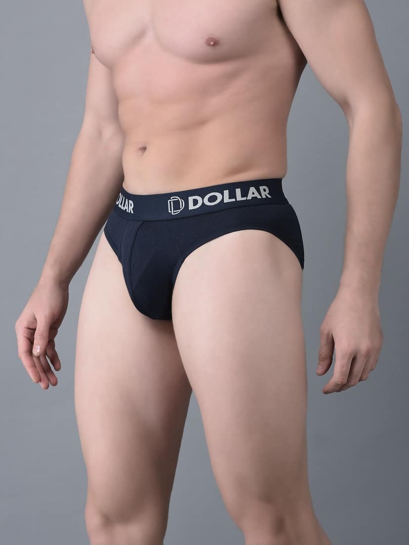Men's Assorted Pack of 3 Shuffle Intellisoft Cotton Spandex Solid Brief view 2