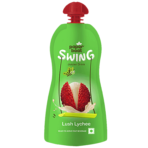 Paperboat Swing Swing Juicer Drink - Lush Lychee, Thick & Flavourful, Ready To Serve, 250 ml Pouch