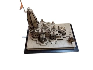 D Wooden Temple with LED Light | Laser Cut Wooden Temple