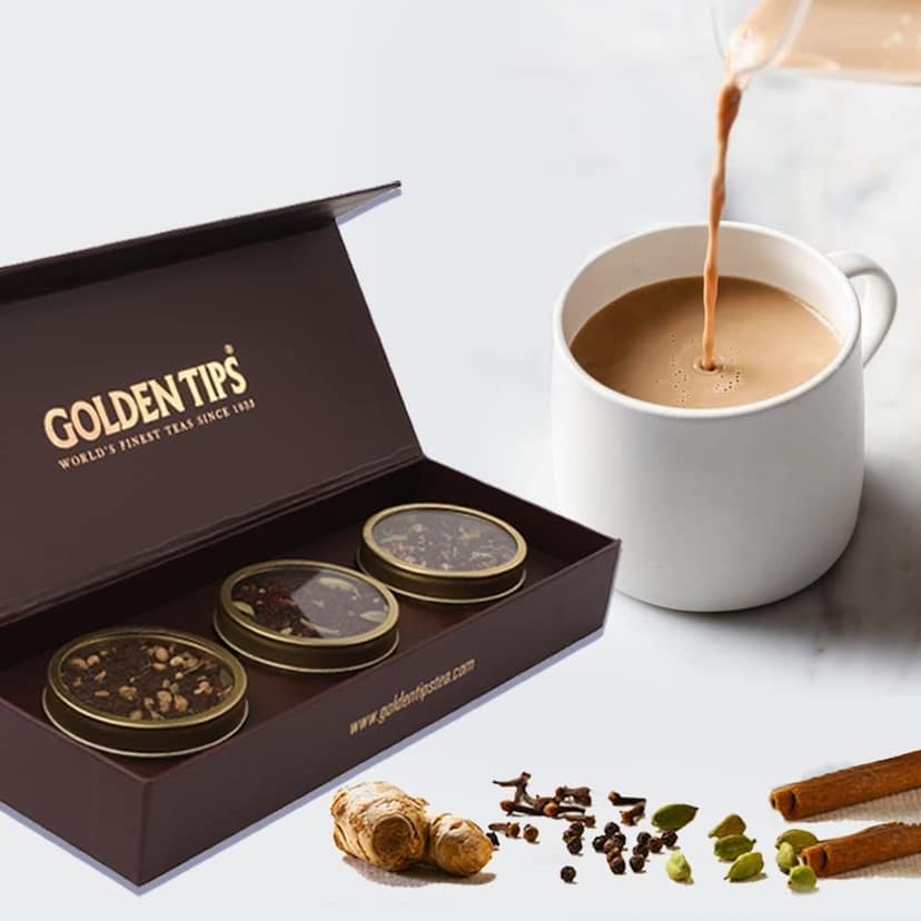 Golden Tips The Archaive - 3 in 1 Gift boxes Combo of Masala Chai, Ginger Mastea & Kadak Chai (90 gm-45 Cups) view 2
