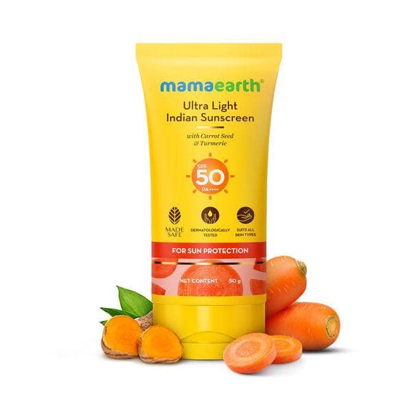 Mamaearth Ultra Light Indian Sunscreen SPF50 PA++++