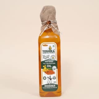 Toshika Wood Pressed Yellow Mustard Oil (455 ml) - 455 mL - One bottle