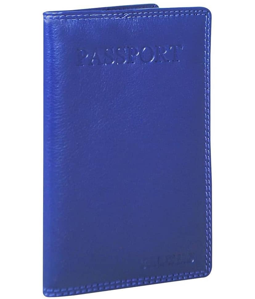 Calfnero Leather Purple Passport Holder view 2