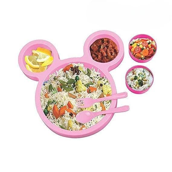UNMEE Cartoon Shaped Smiley Dinner Plates for Kids | Home | Kitchen | Gifting | Birthday | Party | Gifting | Restaurant | (Set of 3) view 2