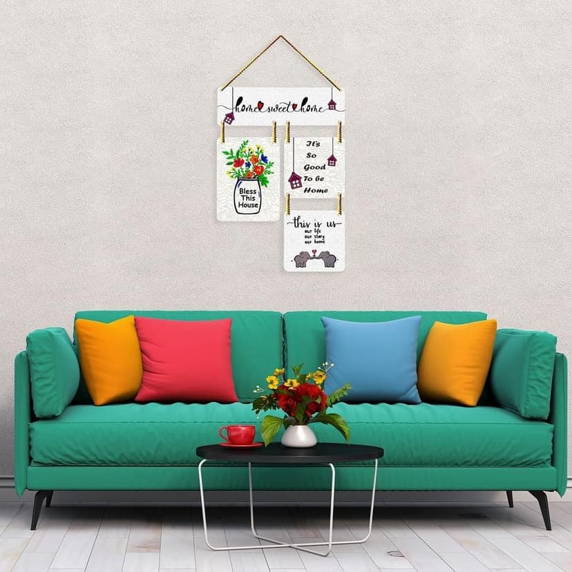 Wall Hangings for Home Decoration Items for Living Room Decor Welcome Home Wall Hanging for Home Office Decoration Handmade Craft Decorative Wall Art (WH2901) view 2