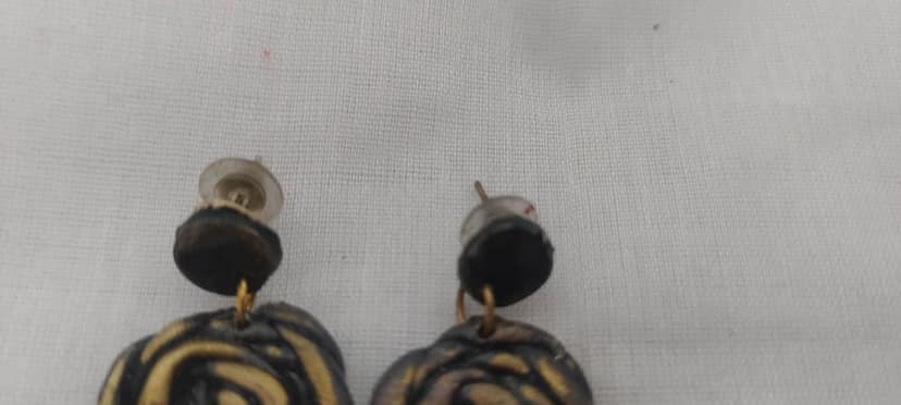 Black Rose Earrings view 2