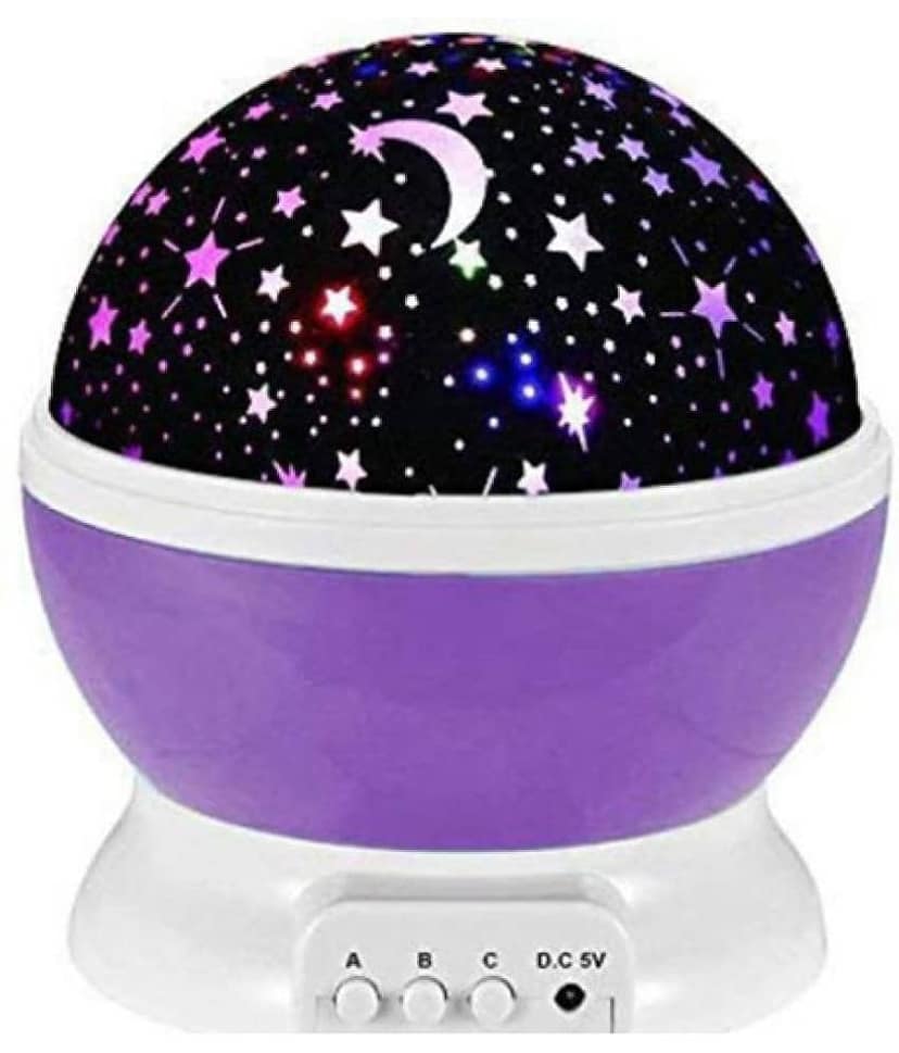 PROGIENCE 360 Degree Rotating Star Master Colorful LED Projector Moon Light Night Lamp - Pack of 1