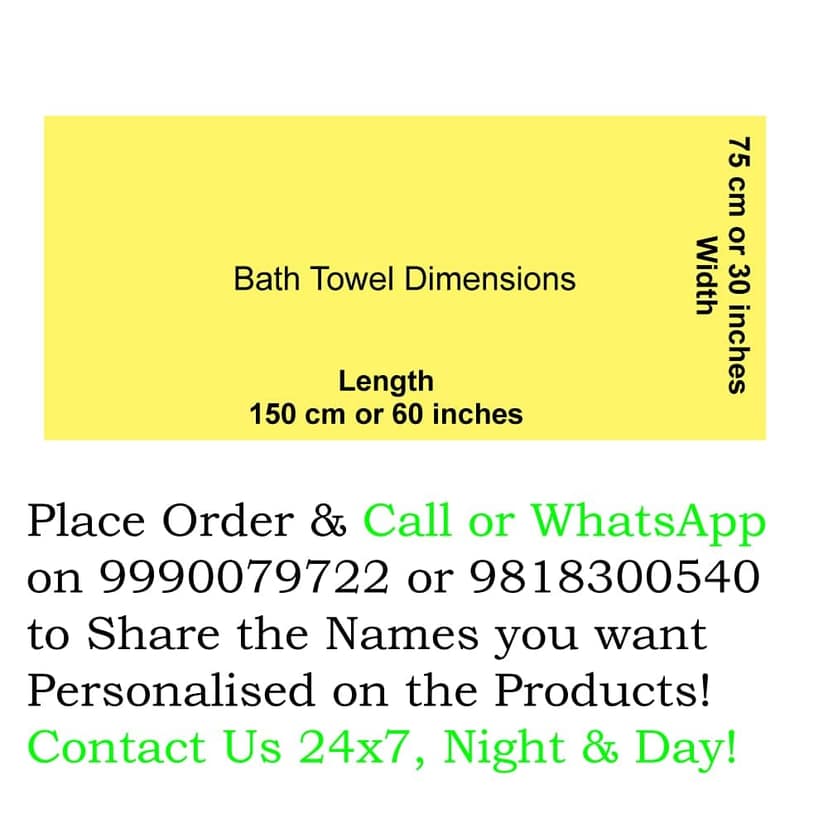 TurtleLittle, Cotton, King & Queen Crown Personalised Valentines Couple Bath Towel Set, 600 GSM (Set of 2, Blue and Pink) view 2
