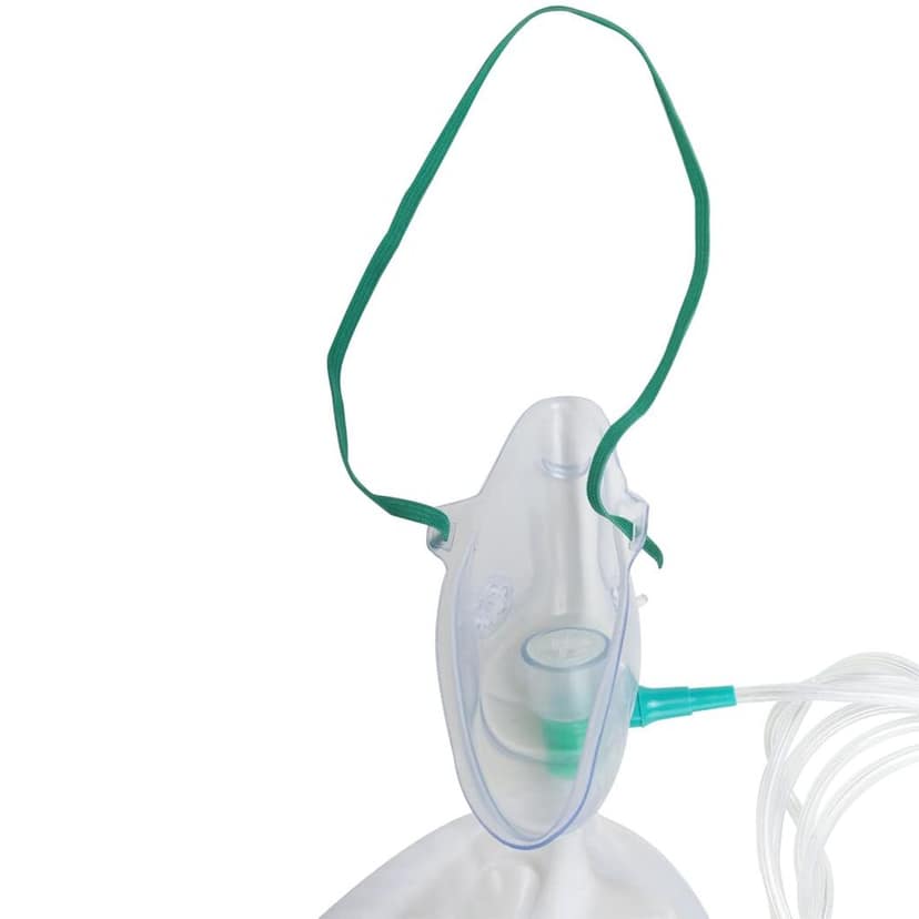 FAIRBIZPS Adjustable Adult Oxygen Mask/High Concentration Mask with Non-Rebreather Bag & Tubing for Oxygen Therapy view 2