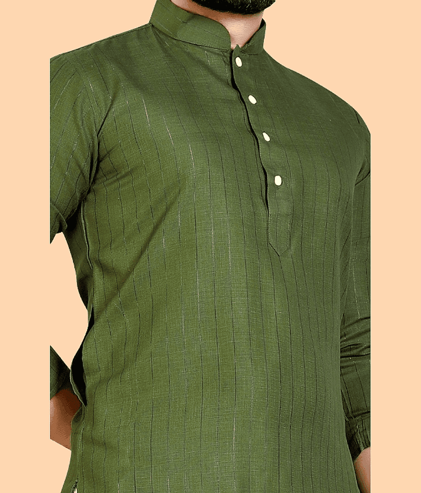 Balaji's - Grey Cotton Blend Men's Regular Kurta ( Pack of 1 ) view 2