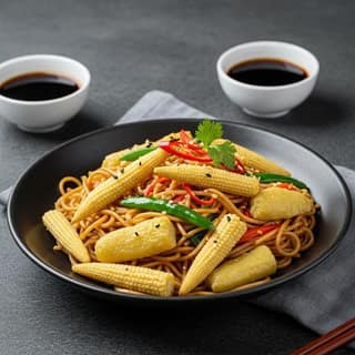 Baby Corn Noodles