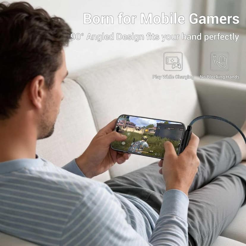240W USB-C Fast Charging Cable with Built-in Foldable Phone Stand view 2